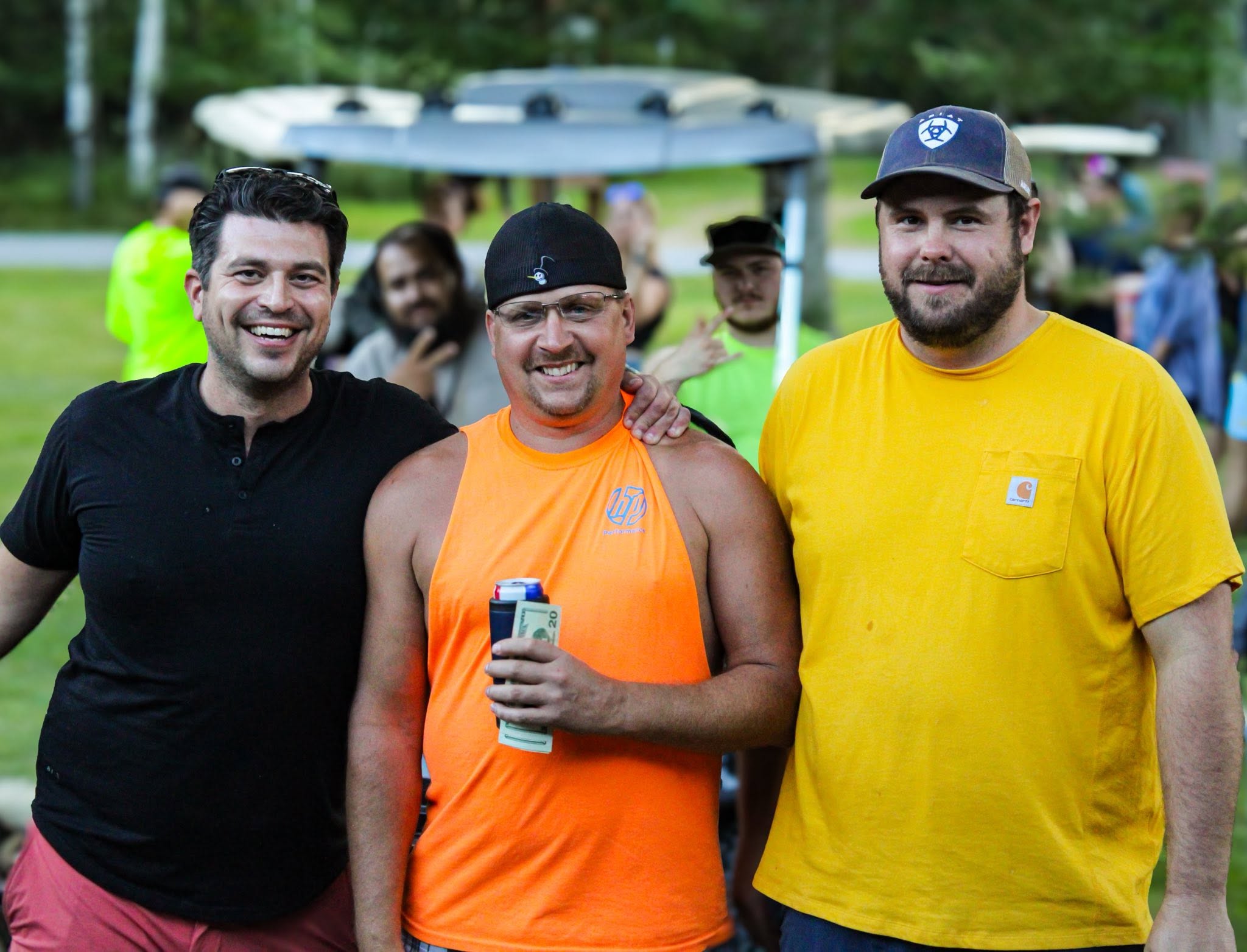 Guests gathered for a campground event
