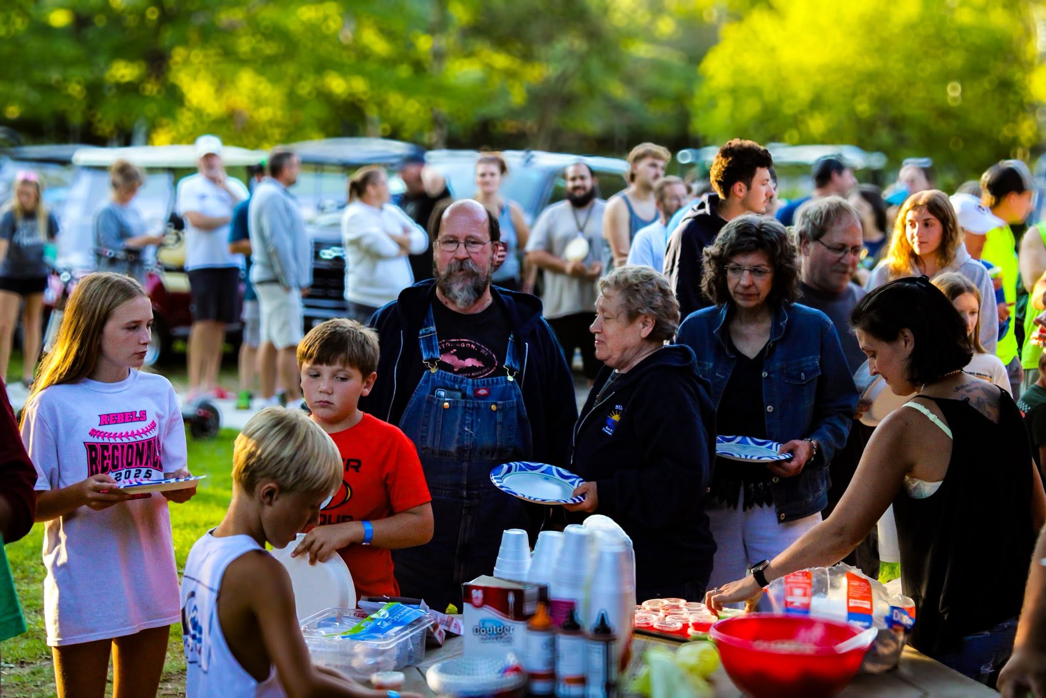 Guests gathered at Heaven’s Up North Campground